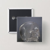 Skull Vierkante Button 5,1 Cm (Voorkant /achterkant)