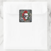 Skull Vierkante Sticker (Tas)
