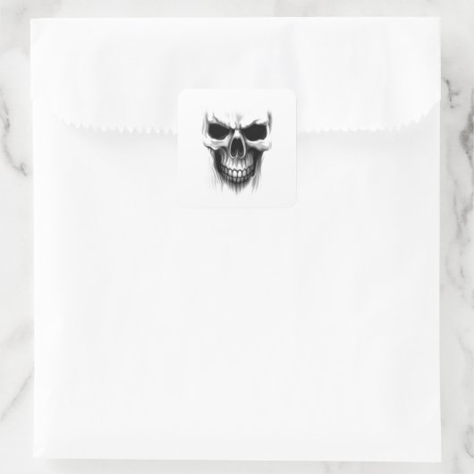 Skull Vierkante Sticker (Tas)