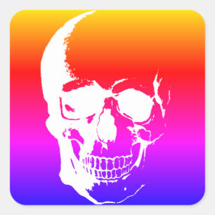 Skull Vierkante Sticker