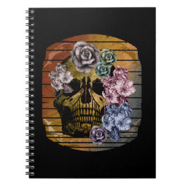 SKULL VINTAGE FLORAL NOTITIEBOEK