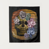 SKULL VINTAGE FLORAL WANDKLEED (Voorkant)