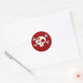 SKULL VINTAGE-MOTOCLUBM RONDE STICKER (Envelop)