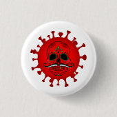 Skull Virus Ronde Button 3,2 Cm (Voorkant)