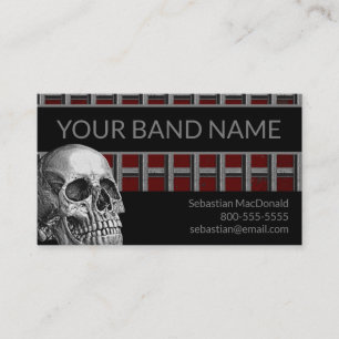Skull Visitekaartje Rock Band Metal Musician Music