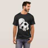 Skull Voetballer Voetbal T-shirt (Voorkant volledig)