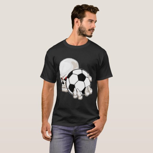 Skull Voetballer Voetbal T-shirt