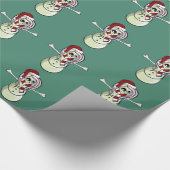 Skull Vrouw Snowman Cadeaupapier (Hoek)