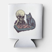 Skull vs Cat � Grappig Schaakgevecht Blikjeskoeler (Voorkant)