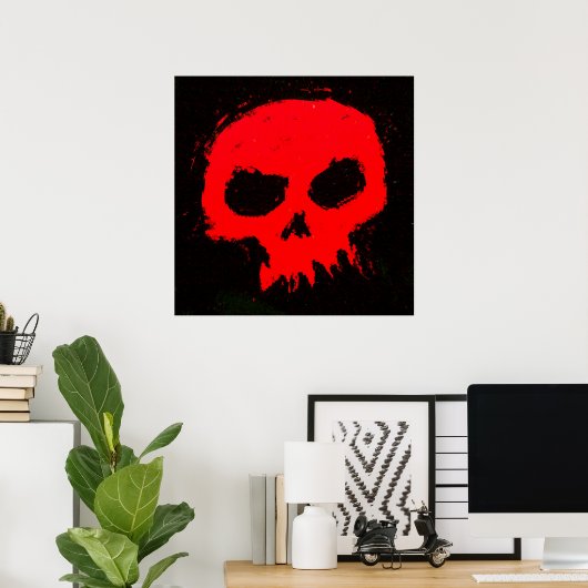 Skull Wall Poster (Thuiskantoor)