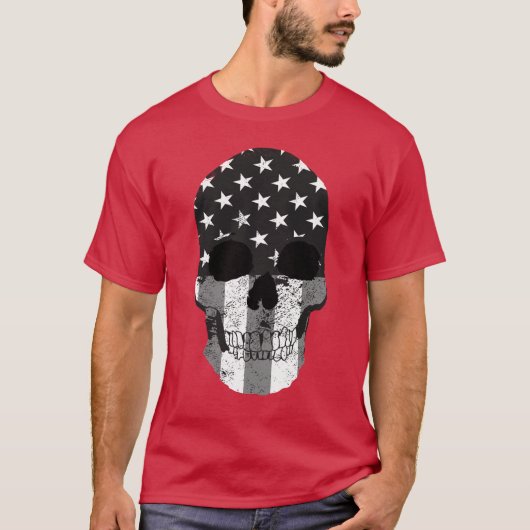 Skull Warrior USA T-shirt (Voorkant)