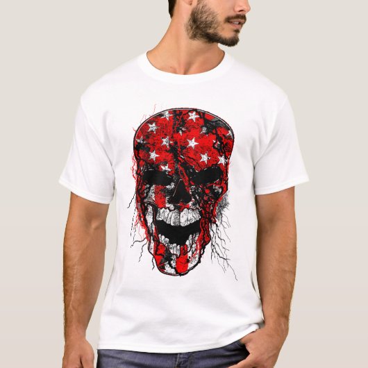 Skull Warrior voor het leven T-shirt (Voorkant)