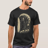 Skull Wave Rider surfen in de onderwereld T-shirt (Voorkant)