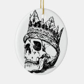 Skull Wearing Crown, King, Hamlet Keramisch Ornament (Rechts)