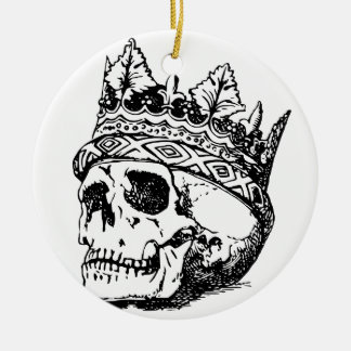Skull Wearing Crown, King, Hamlet Keramisch Ornament