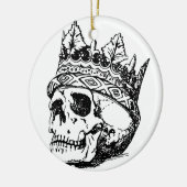 Skull Wearing Crown, King, Hamlet Keramisch Ornament (Links)