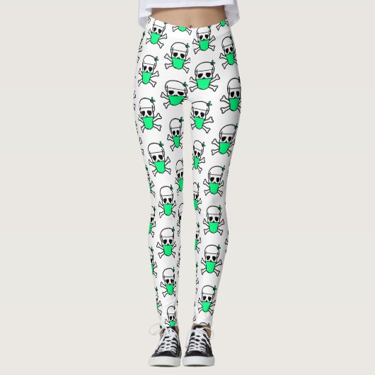 Skull Wearing Mask Thunder_Cove Leggings (Voorkant)