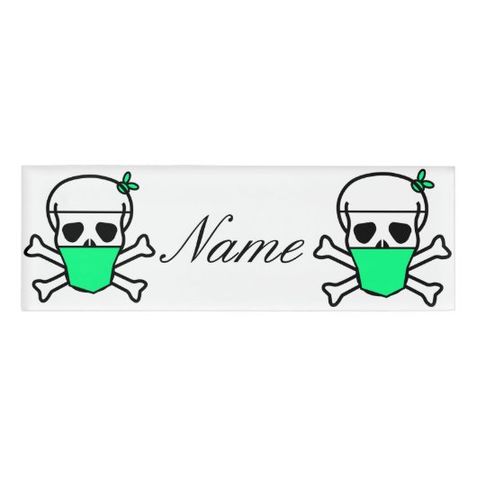 Skull Wearing Mask Thunder_Cove Naambadge (Voorkant)