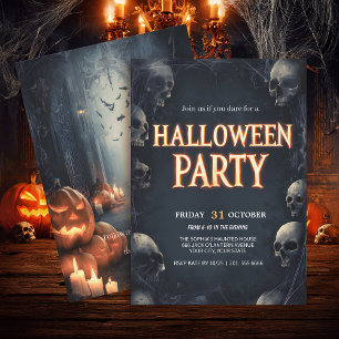 Skull & Web Spooky Halloween Kaart