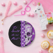 Skull Weddenschap Paper Bord 7 inch (Feest)