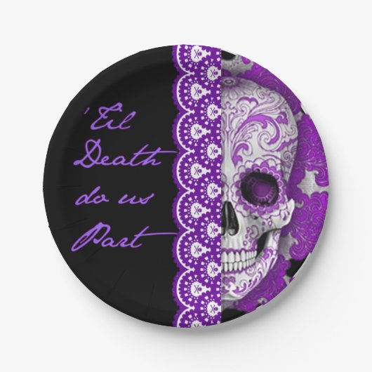 Skull Weddenschap Paper Bord 7 inch (Voorkant)