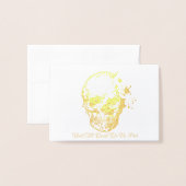 Skull Wedding Bedankt voor de plaatsingskaarten Folie Kaarten (Voorkant met envelop)