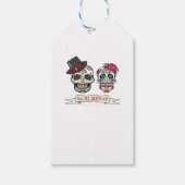 Skull Wedding Bride and Groom Till Death Print Cadeaulabel (Voorkant)