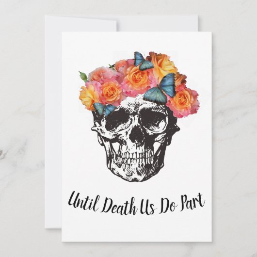 Skull Wedding - Totdat de dood ons deelneemt Kaart (Voorkant)