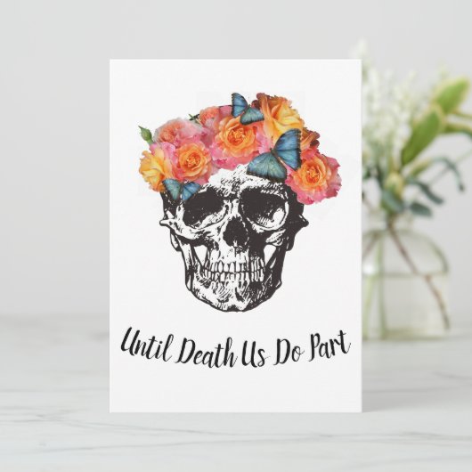 Skull Wedding - Totdat de dood ons deelneemt Kaart (Staand voorkant)