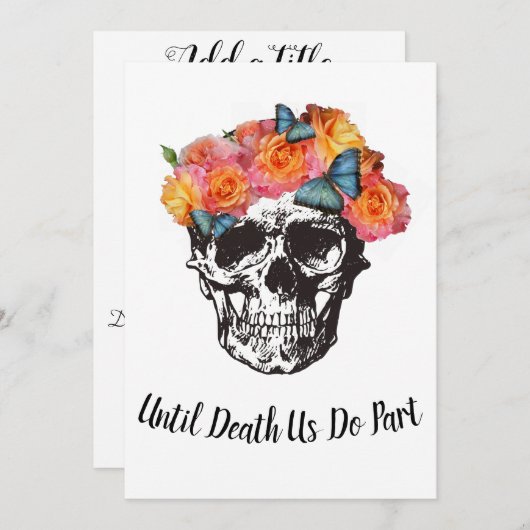 Skull Wedding - Totdat de dood ons deelneemt Kaart (Voorkant / Achterkant)