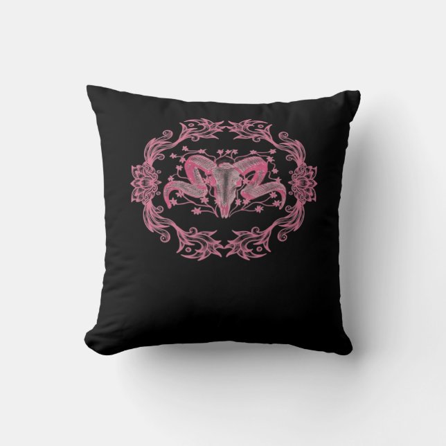 Skull Whimsigoth esthetisch Kussen (Voorkant)