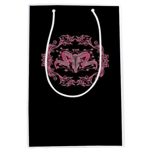 Skull Whimsigoth esthetisch Medium Cadeauzakje (Voorkant)