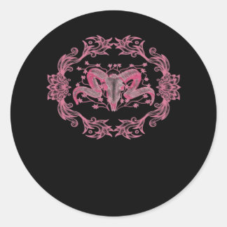 Skull Whimsigoth esthetisch Ronde Sticker