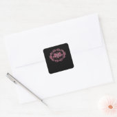 Skull Whimsigoth esthetisch Vierkante Sticker (Envelop)