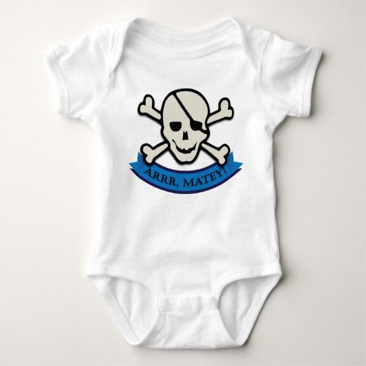 Skull - White Baby Jersey Bodysuit (Voorkant)
