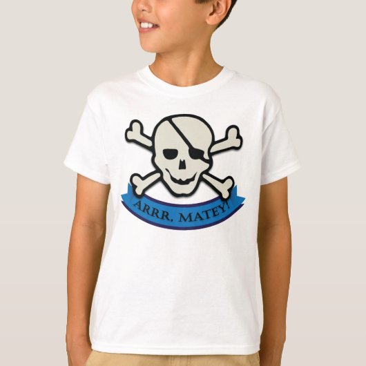 Skull - White Kinderen Basic Hanes Tagless T-Shirt (Voorkant)