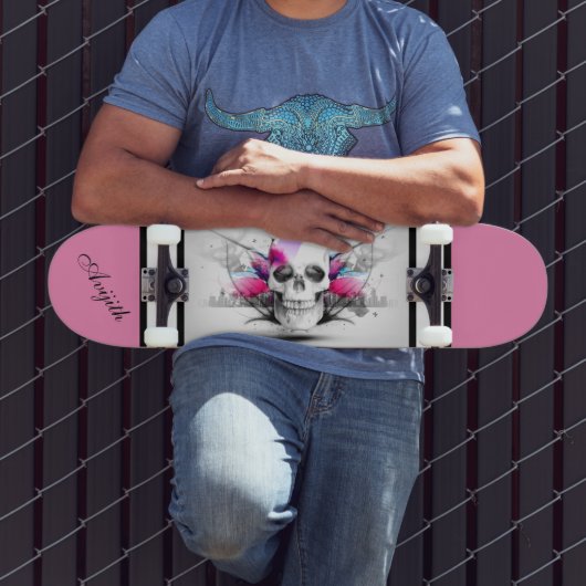 Skull White Modern Custom Skateboard (Buiten 3)
