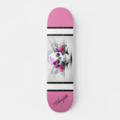 Skull White Modern Custom Skateboard (Voorkant)
