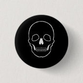 Skull White Ronde Button 3,2 Cm (Voorkant)