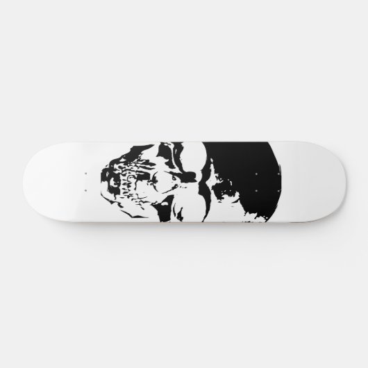Skull White Skateboard (Horizontaal)