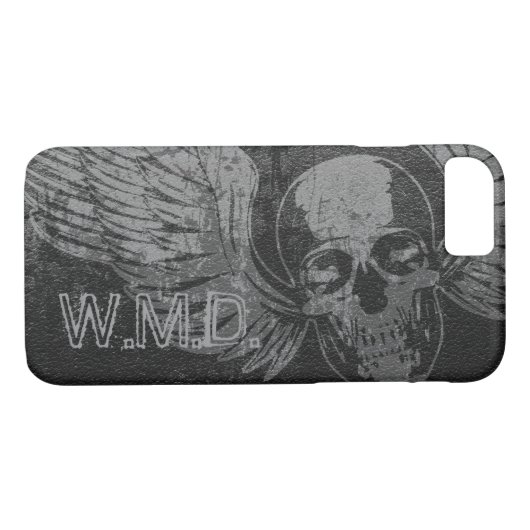Skull Wing Distress iPhone 7 Hoesje (Achterkant (Horizontaal))