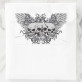 Skull Wings Rechthoekige Sticker (Tas)