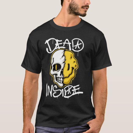 skull with a melting streetwear t-shirt (Voorkant)