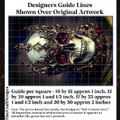 Skull With Baroque Gold Ruby Crown DW6F Decoupage Tissuepapier