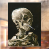 Skull with Burning Cigarette by Vincent van Gogh Raamsticker (Vel 2)