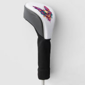 Skull with Butterfly Wings Golfheadcover (Schuin)