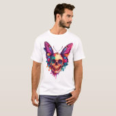 Skull with Butterfly Wings T-shirt (Voorkant volledig)