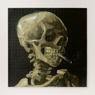 Skull with Cigarette by Van Gogh Painting Art Legpuzzel