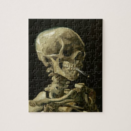 Skull with Cigarette by Van Gogh Painting Art Legpuzzel (Verticaal)
