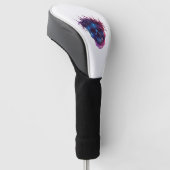 Skull with Crown of Thorns Golfheadcover (Schuin)